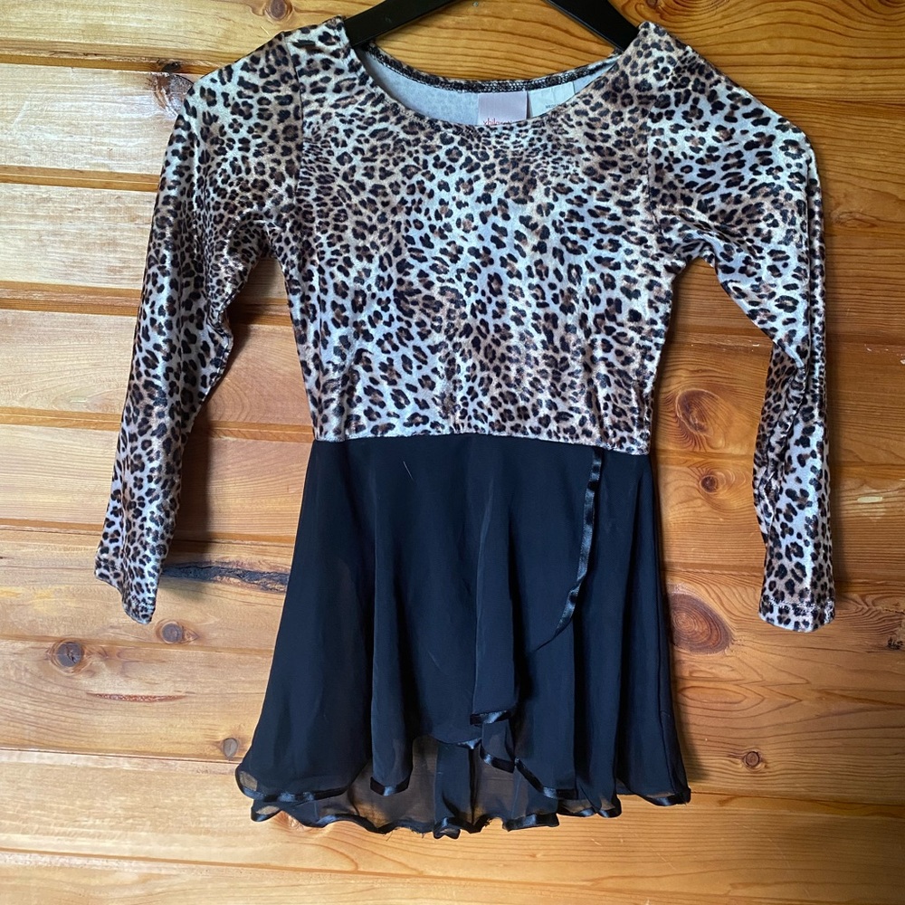 Xhilaration Animal Print Dress with Black Skirt